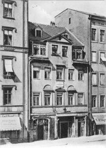 Wagners Geburtshaus am Brühl in Leipzig