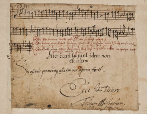 Eintrag von Tobias Michael in das Album Amicorum von Burchard Großmann, 1625