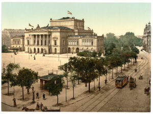 Das Neue Theater in Leipzig, entworfen von Carl Ferdinand Langhans