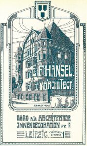Anzeige von Emil Franz Hänsel mit seinem WohnhausWohnhaus