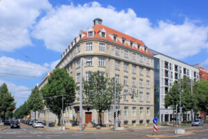Das Interdruck-Palais im Graphischen Viertel in Leipzig