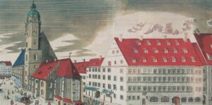 Das von Heinrich Scherl errichtete Wohnhaus am Thomaskirchhof, später Amtshaus, 1749