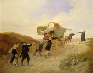 Carl Spitzweg: Reisende Komödianten um 1838