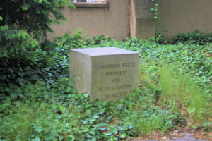 Grabstein für Christian Felix Weiße auf dem Alten Johannisfriedhof