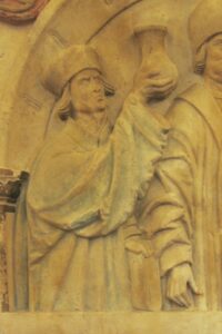 Nicolaus Pistoris, Detail vom Epitaph in der Leipziger Thomaskirche