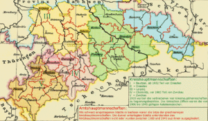 Sachsens Landesgrenzen von 1815 bis 1945: Karte der Kreis- und Amtshauptmannschaften 1900 bis 1932