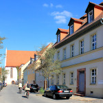 Klosterstraße in Grimma mit Blick zur Augustinerkirche
