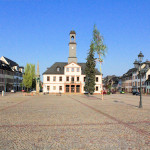Marktplatz und Rathaus in Rochlitz