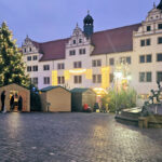 Weihnachtsmarkt auf dem markt in Torgau