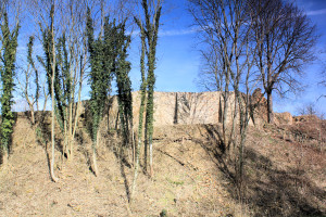 Stützwände des ehemaligen Schlosses Döben